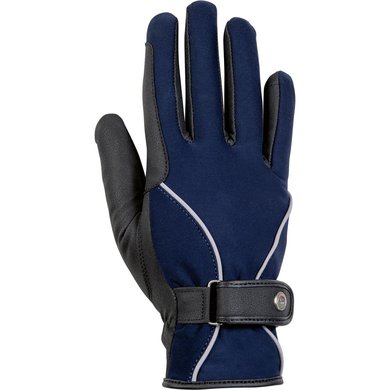 HKM Riding Gloves Classic Softshell Dark Blau/Black