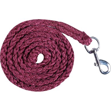 HKM Lead Rope Berry with Carabiner WineRed 180cm