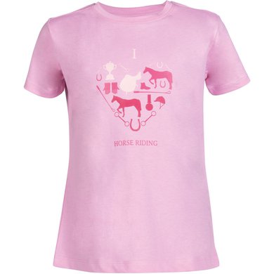 HKM T-Shirt I Love Horse Riding Rose