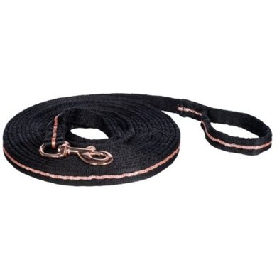 HKM Lunging Side Rope Rosegold Glamour Black/Rosegold 800 cm