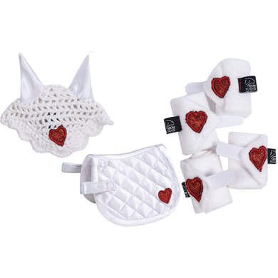 HKM Cuddle Pony Competition set White Red