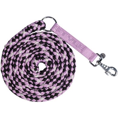 HKM Lead Rope Harbour Island Carabiner Light Lilac 180 cm