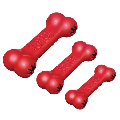KONG Goodie Ribbon Dog Toy, Red, Small 