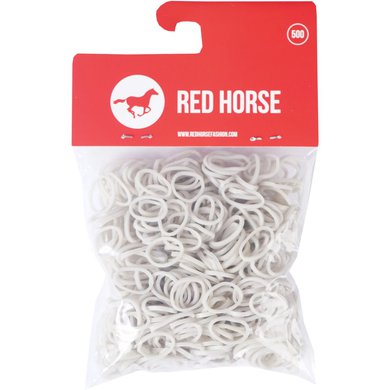 Red Horse Invlecht Elastiekjes Wit