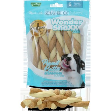 Healthy Chews Wonder Snaxx Twists Cacahouète et Banane 6st