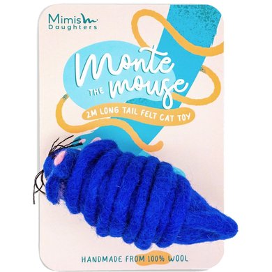 Mimis Daughters Jouet pour Chat Monte the Mouse Bleu