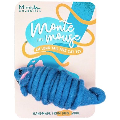 Mimis Daughters Jouet pour Chat Monte the Mouse Bleu clair