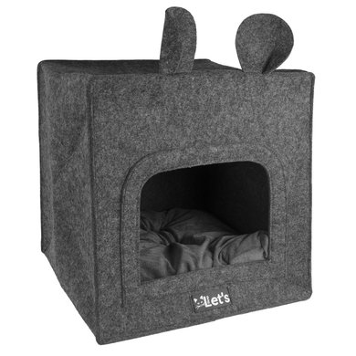 Let's Sleep Pet Cave Chunk Antraciet 40x40cm
