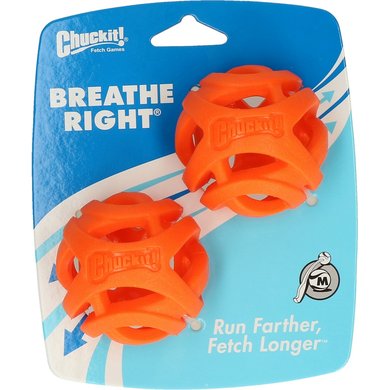 Chuckit Balle Breathe Right Fetch 2-Pack Orange 6,4cm