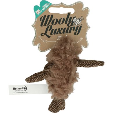 Wooly Luxury Bird Brown 12cm