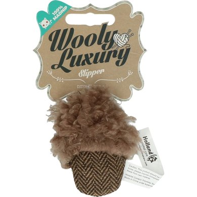 Wooly Luxury Slipper Bruin 10cm