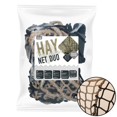Hay Slowfeeder Net Duo Zwart/Wit 100x90cm