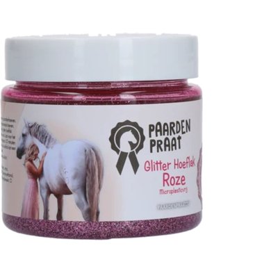 Paardenpraat Hoeflak Glitter Roze 150ml