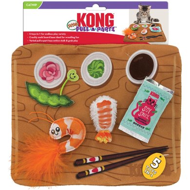 KONG Interactive Toy Pull-A-Partz Sushi
