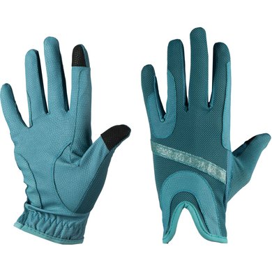 Horka Riding Gloves Summer Sparkle Children Blue Coral