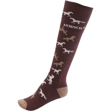 Horka Socks Horses Dark brown/Beige