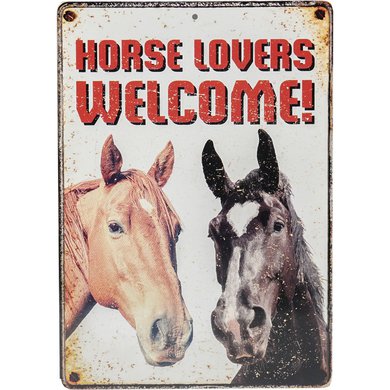 Red Horse Panneau de Mise en Garde Horse Lovers