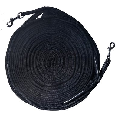 Horka Double Lunging Draw Reins Soft Black