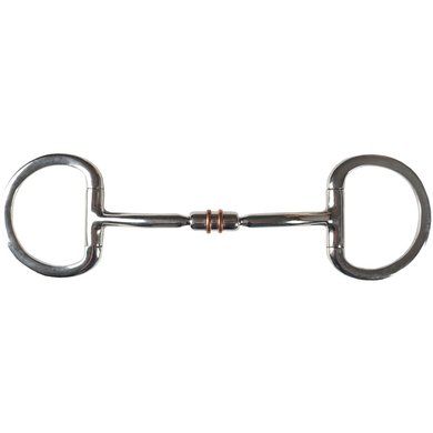 Horka Eggbut Snaffle Copper Roll 14mm Double Jointed Stainless Steel