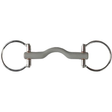 Horka Eggbut Snaffle 20mm Rubber with a Tongue Port