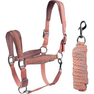 Horka Ensemble Licol Equestrian Pro Crystals & Pearls Rosewood