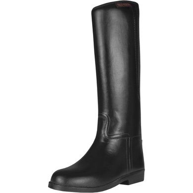 Red Horse Riding Boots PVC Stretch Black