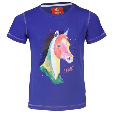 Red Horse T-Shirt met Print Royal Blue