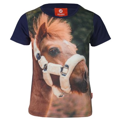 Red Horse T-Shirt Horsy Blauw