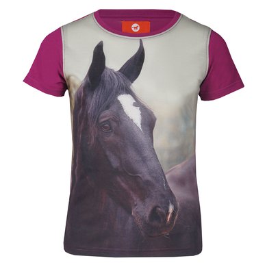 Red Horse T-Shirt Horsy Violett