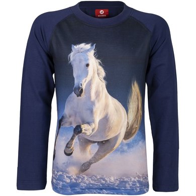 Red Horse Shirt Pixel Blauw 140