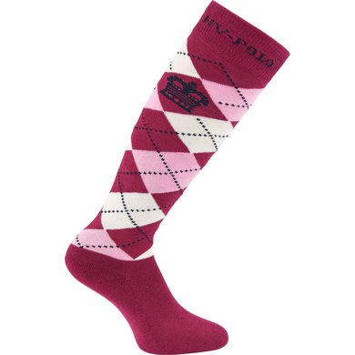 HV Polo Socks Argyle Roja/Pink/Navy