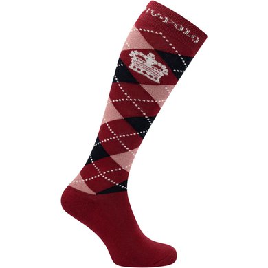 HV Polo Chaussettes Argyle Deep Red/Navy