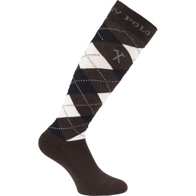 HV Polo Socks Argyle Coffee/Black/Grey