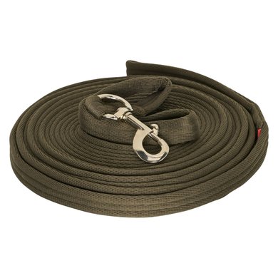 Imperial Riding Lunging Side Rope Soft Cushion Web Olive Green