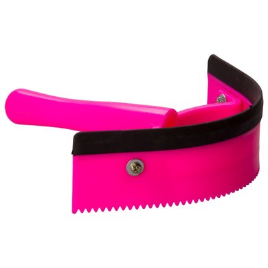 Imperial Riding Sweat Scraper Curved with Rubber Neon Pink