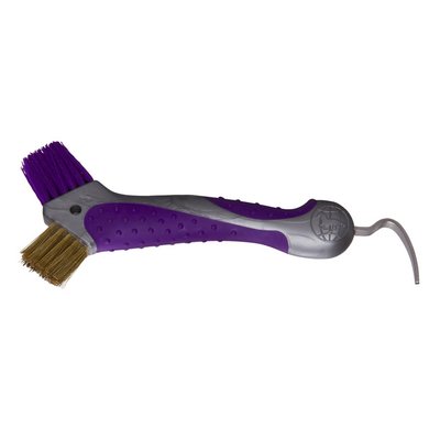 Imperial Riding Hoof Pick Scraper with Brush Purple