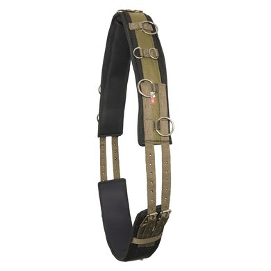 Imperial Riding Lunging Girth Deluxe Additional Nylon Olive Green
