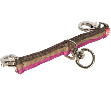 Imperial Riding Lunging Bit Piece Nylon Multi Flower Pink