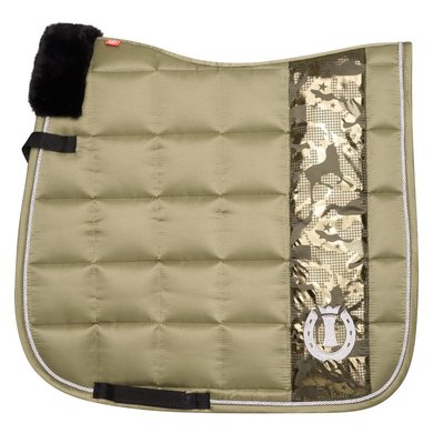 Imperial Riding Saddlepad Ambient Hide & Ride Dressage Olive Green Full