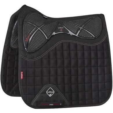 LeMieux Saddlepad X-Grip Twin Square Dressage Black L (Full)