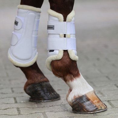 Kavalkade Dressage Boots met Imitatiebont Wit
