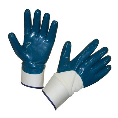 Keron Nitril blau - Handschuh BluNit mit Stulpe Blau 10