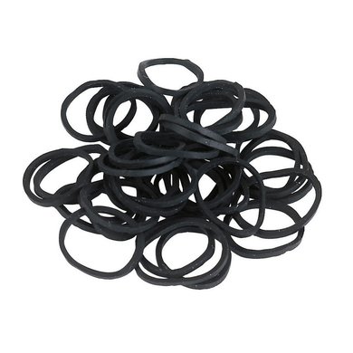Kerbl Plaiting rubber bands Black