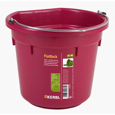 Kerbl Feed and Water Bucket Flatback Roze 20L