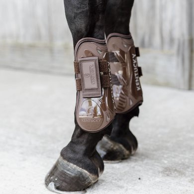 Kentucky Horsewear Protèges-Tendons Velcro Marron M