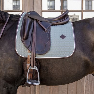 Kentucky Dressage Saddle Pad Classic Leather Dusty Green