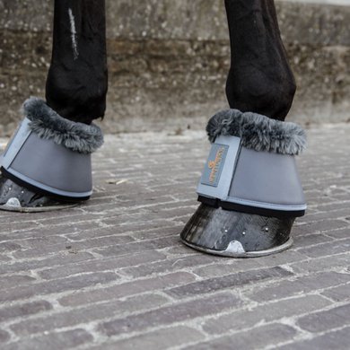 Kentucky Horsewear Bell Boots Sheepskin Leather Grey/Grey
