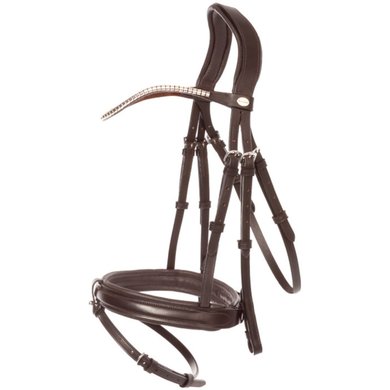 Kavalkade Snaffle Bridle Clinchesse Brown/Silver