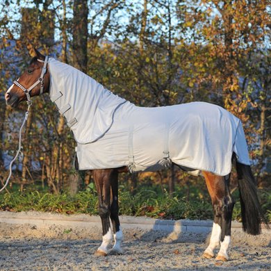 Kavalkade Fly Rug with a Removable Hood Grey