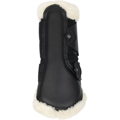 LeMieux Brushing Boots Fleece Edge Mesh Zwart/Naturel